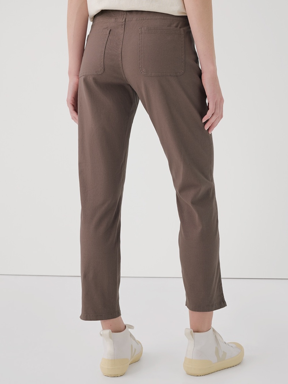Pact Organic Cotton Straight Leg Pants Brown Size Small - Picture 2 of 5